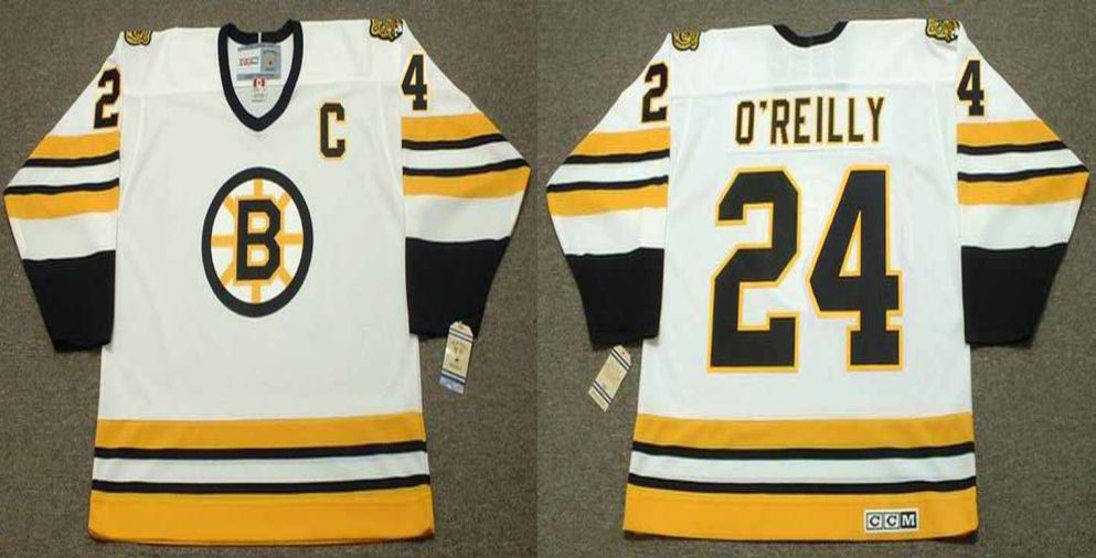 2019 Men Boston Bruins #24 Oreilly White CCM NHL jerseys